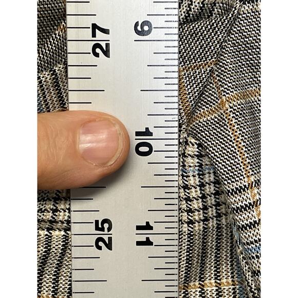 Nine West Pants Womens 2 Brown Plaid Straight High Rise Trousers Career Office - Picture 5 of 14